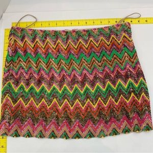 Haute hippie mini sequin skirt S